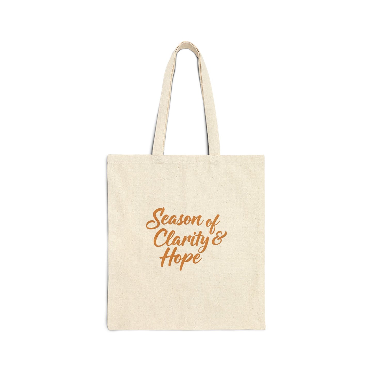 Season of Clarity & Hope Tote Bag, Inspirational Canvas Bag, Eco-Friendly Shopper, Gift for Friends, Motivational Tote