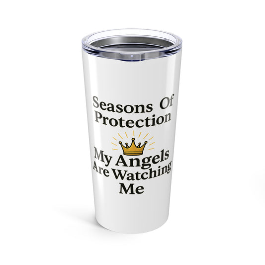 20oz Motivational Tumbler | Seasons of Protection | My Angels Are Watching Me | Gift for Spiritual Encouragement, Inspirational [...]
