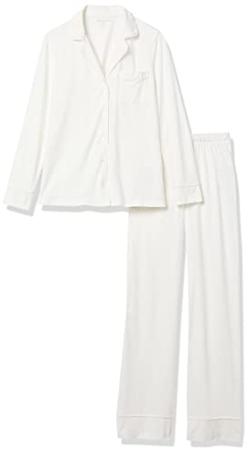 Amazon Essentials Women's Cotton Modal Long-Sleeve Shirt and Full-Length Bottom Pajama Set