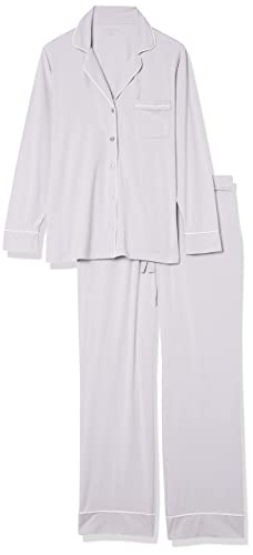 Amazon Essentials Women's Cotton Modal Long-Sleeve Shirt and Full-Length Bottom Pajama Set