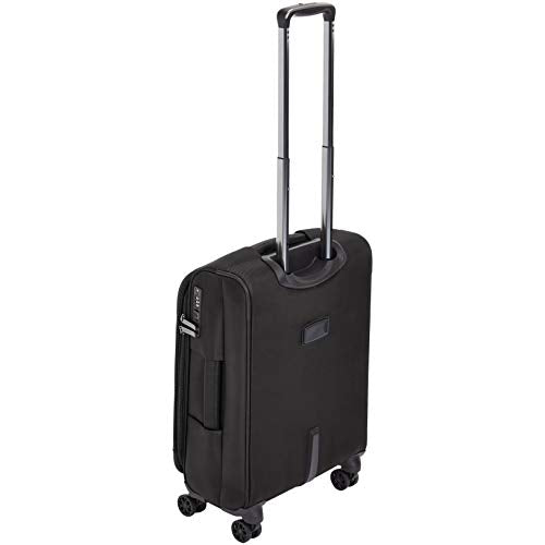 Amazon Basics Expandable 23-inch Softside Luggage with TSA Lock, 4 Double-Wheeled Spinners, Corner Guards, Black