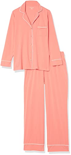 Amazon Essentials Women's Cotton Modal Long-Sleeve Shirt and Full-Length Bottom Pajama Set