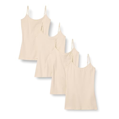 Amazon Essentials Women's Slim-Fit Camisole, Pack of 4