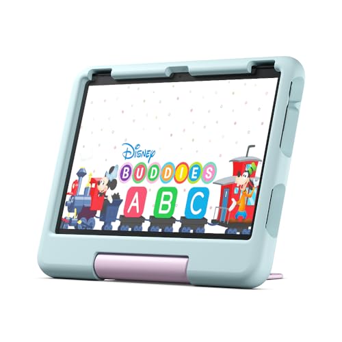 Amazon Fire 10 HD Kids tablet (newest model) ages 3-7 | Bright 10.1" HD screen with ad-free content and parental controls included, 13-hr battery, 32 GB, Pink