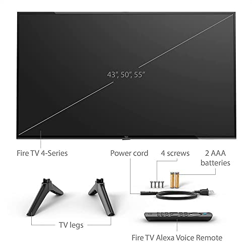 Amazon Fire TV 50" 4-Series 4K UHD smart TV with Fire TV Alexa Voice Remote, stream live TV without cable