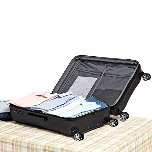 Amazon Basics Oxford Expandable Spinner Luggage Suitcase with TSA Lock - 28 Inch, Black