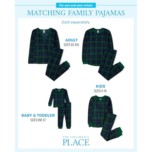 The Children's Place Baby Family Matching, Plaid Thermal Pajamas Sets