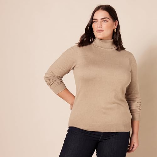 Amazon Essentials Women's Classic-Fit Lightweight Long-Sleeve Turtleneck Sweater (Available in Plus Size)