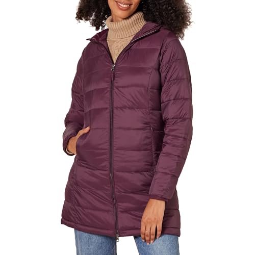 Amazon Essentials Women's Lightweight Water-Resistant Hooded Puffer Coat (Available in Plus Size)