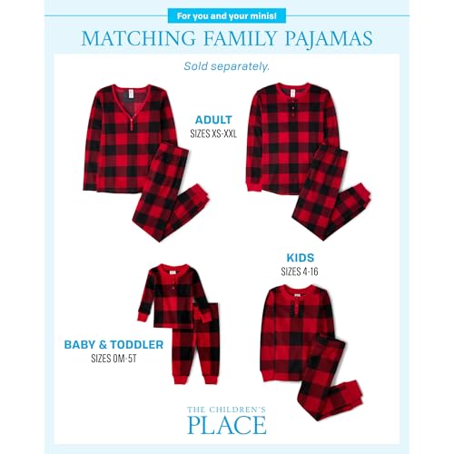 The Children's Place Baby Family Matching, Plaid Thermal Pajamas Sets