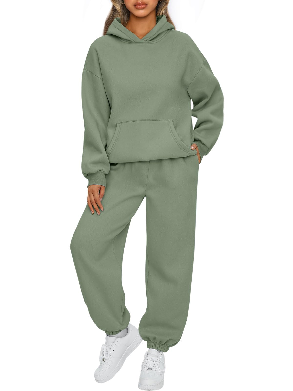 AUTOMET Womens 2 Piece Outfits Lounge Hoodie Sweatsuit Sets Oversized Sweatshirt Baggy Fall Fashion Sweatpants with Pockets