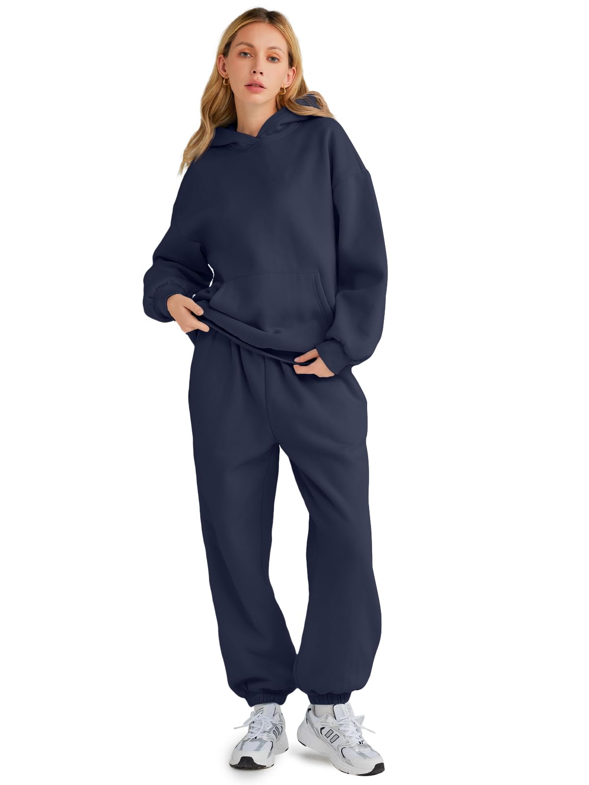 AUTOMET Womens 2 Piece Outfits Lounge Hoodie Sweatsuit Sets Oversized Sweatshirt Baggy Fall Fashion Sweatpants with Pockets