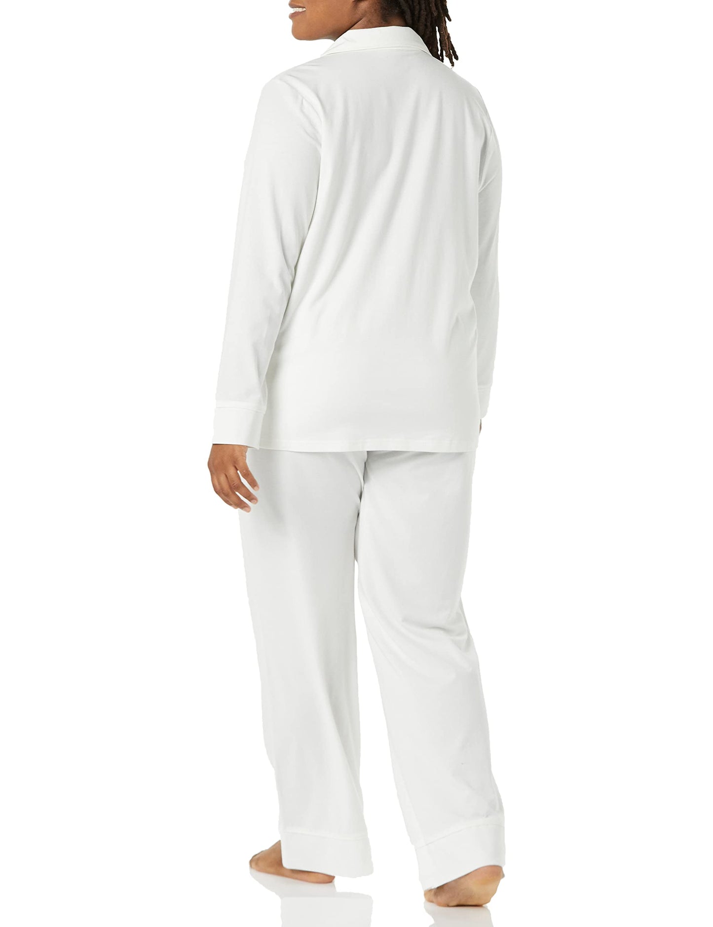 Amazon Essentials Women's Cotton Modal Long-Sleeve Shirt and Full-Length Bottom Pajama Set