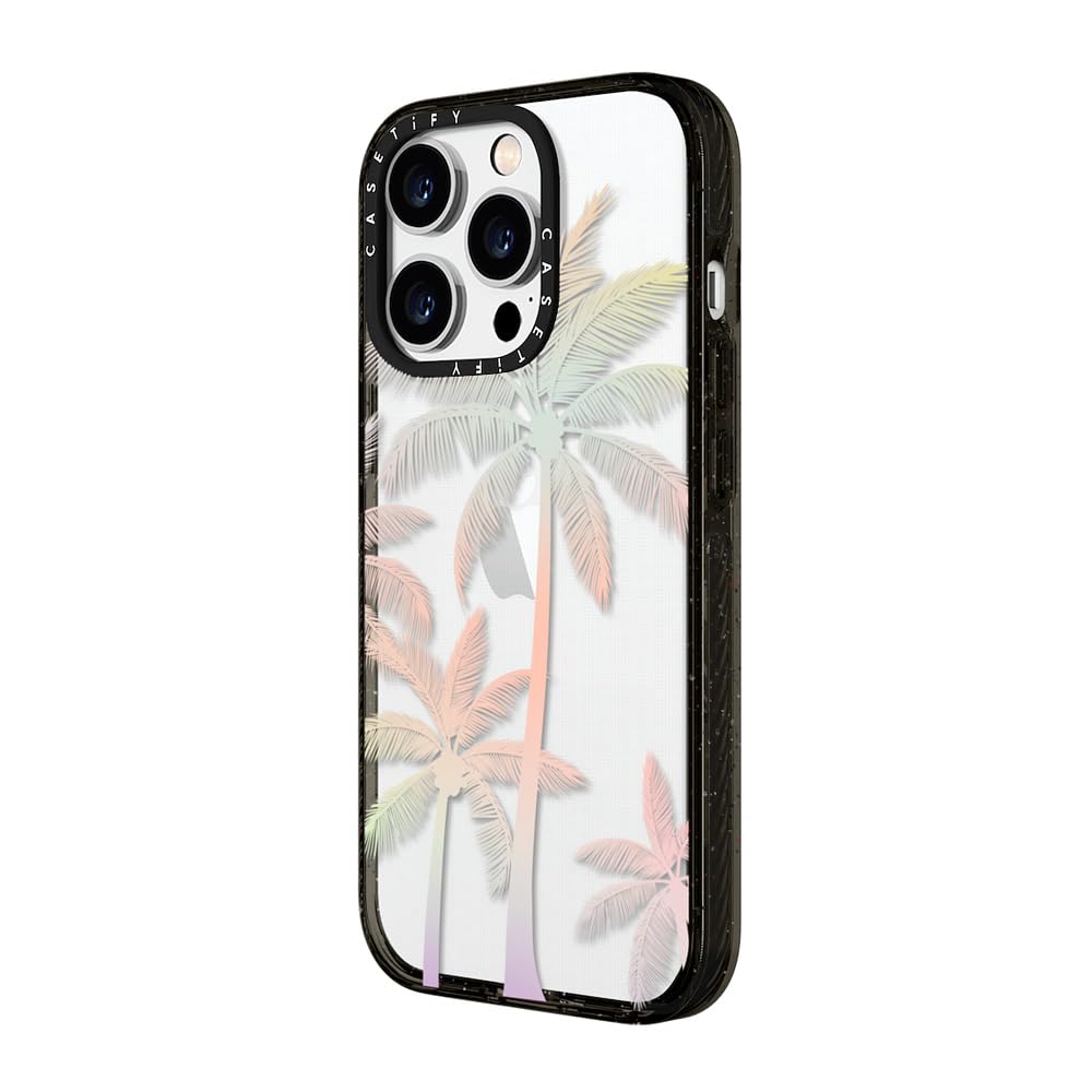 CASETiFY Impact Case for iPhone 15 Pro Max [4X Military Grade Drop Tested / 8.2ft Drop Protection/Compatible with Magsafe] - Cute Prints - Clear Polka Daub Hearts - Clear Black