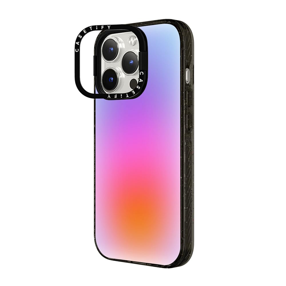 CASETiFY Impact Case for iPhone 15 Pro Max [4X Military Grade Drop Tested / 8.2ft Drop Protection/Compatible with Magsafe] - Cute Prints - Clear Polka Daub Hearts - Clear Black