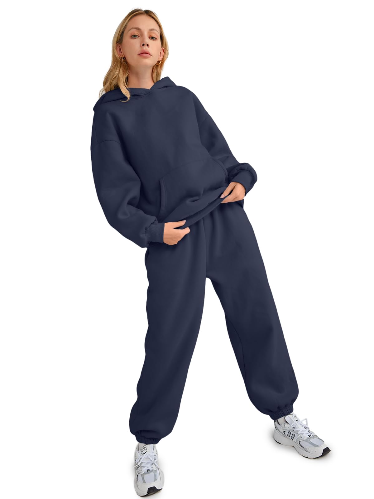 AUTOMET Womens 2 Piece Outfits Lounge Hoodie Sweatsuit Sets Oversized Sweatshirt Baggy Fall Fashion Sweatpants with Pockets