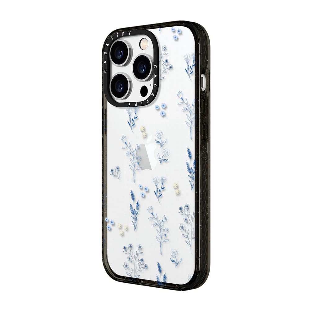 CASETiFY Impact Case for iPhone 15 Pro Max [4X Military Grade Drop Tested / 8.2ft Drop Protection/Compatible with Magsafe] - Cute Prints - Clear Polka Daub Hearts - Clear Black