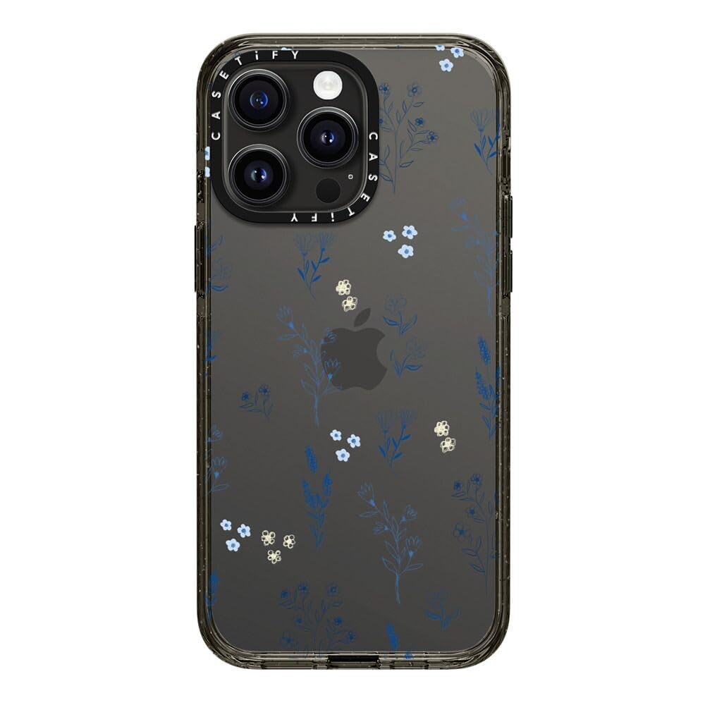 CASETiFY Impact Case for iPhone 15 Pro Max [4X Military Grade Drop Tested / 8.2ft Drop Protection/Compatible with Magsafe] - Cute Prints - Clear Polka Daub Hearts - Clear Black