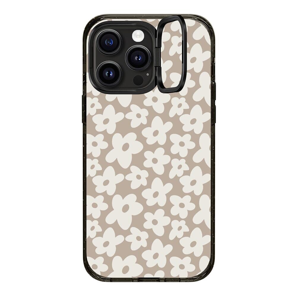 CASETiFY Impact Case for iPhone 15 Pro Max [4X Military Grade Drop Tested / 8.2ft Drop Protection/Compatible with Magsafe] - Cute Prints - Clear Polka Daub Hearts - Clear Black