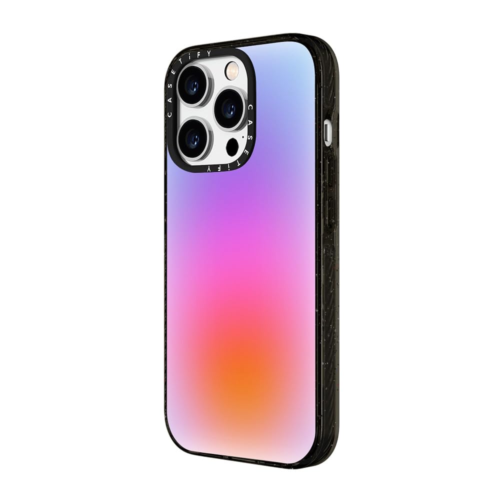 CASETiFY Impact Case for iPhone 15 Pro Max [4X Military Grade Drop Tested / 8.2ft Drop Protection/Compatible with Magsafe] - Cute Prints - Clear Polka Daub Hearts - Clear Black