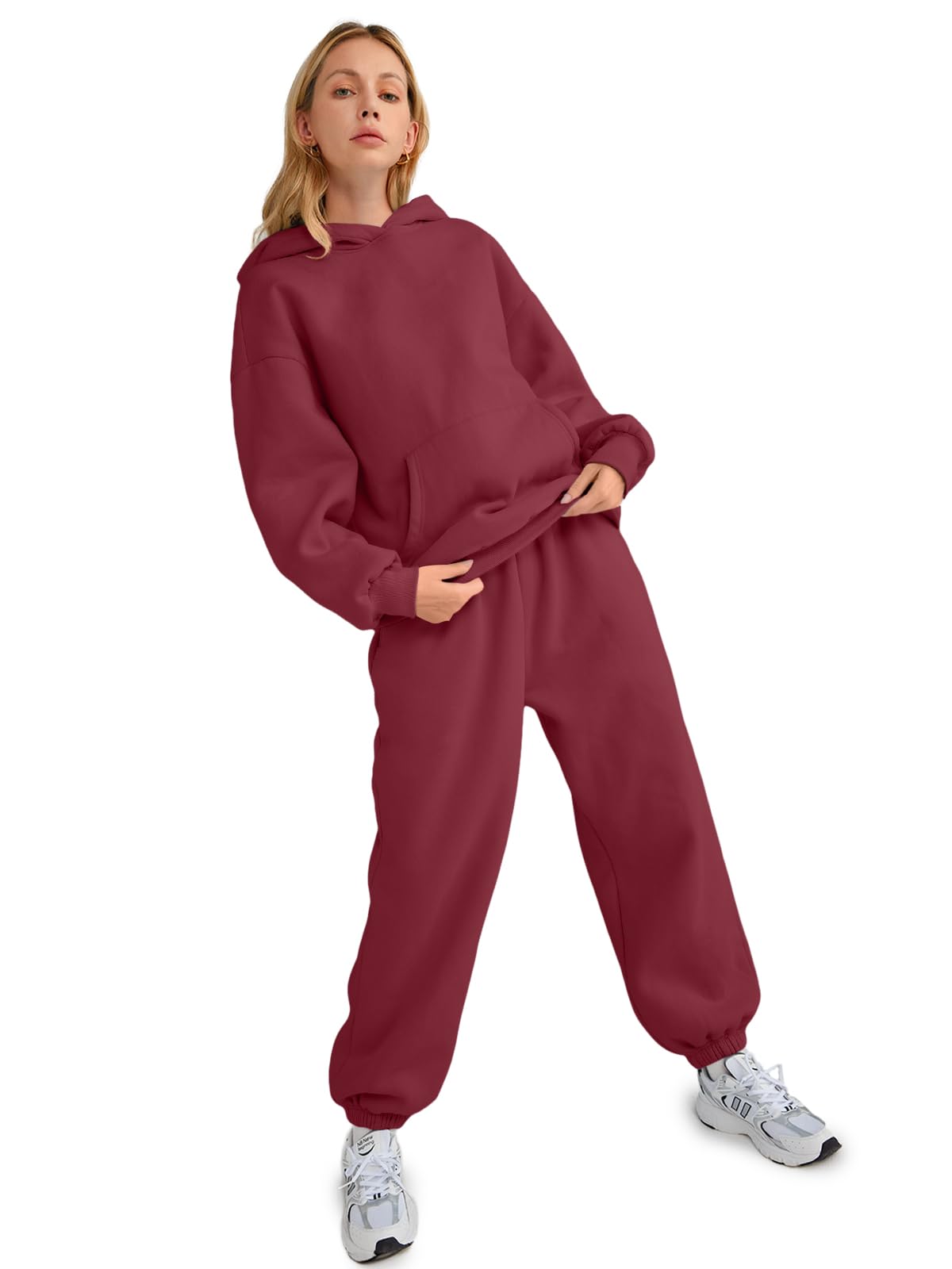 AUTOMET Womens 2 Piece Outfits Lounge Hoodie Sweatsuit Sets Oversized Sweatshirt Baggy Fall Fashion Sweatpants with Pockets