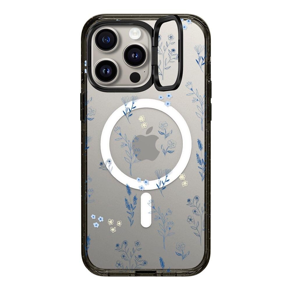 CASETiFY Impact Case for iPhone 15 Pro Max [4X Military Grade Drop Tested / 8.2ft Drop Protection/Compatible with Magsafe] - Cute Prints - Clear Polka Daub Hearts - Clear Black