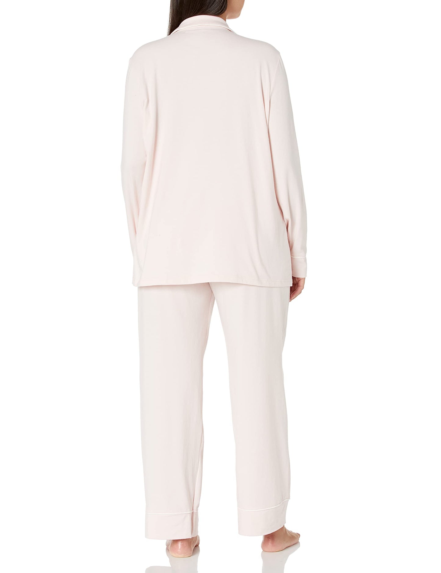 Amazon Essentials Women's Cotton Modal Long-Sleeve Shirt and Full-Length Bottom Pajama Set