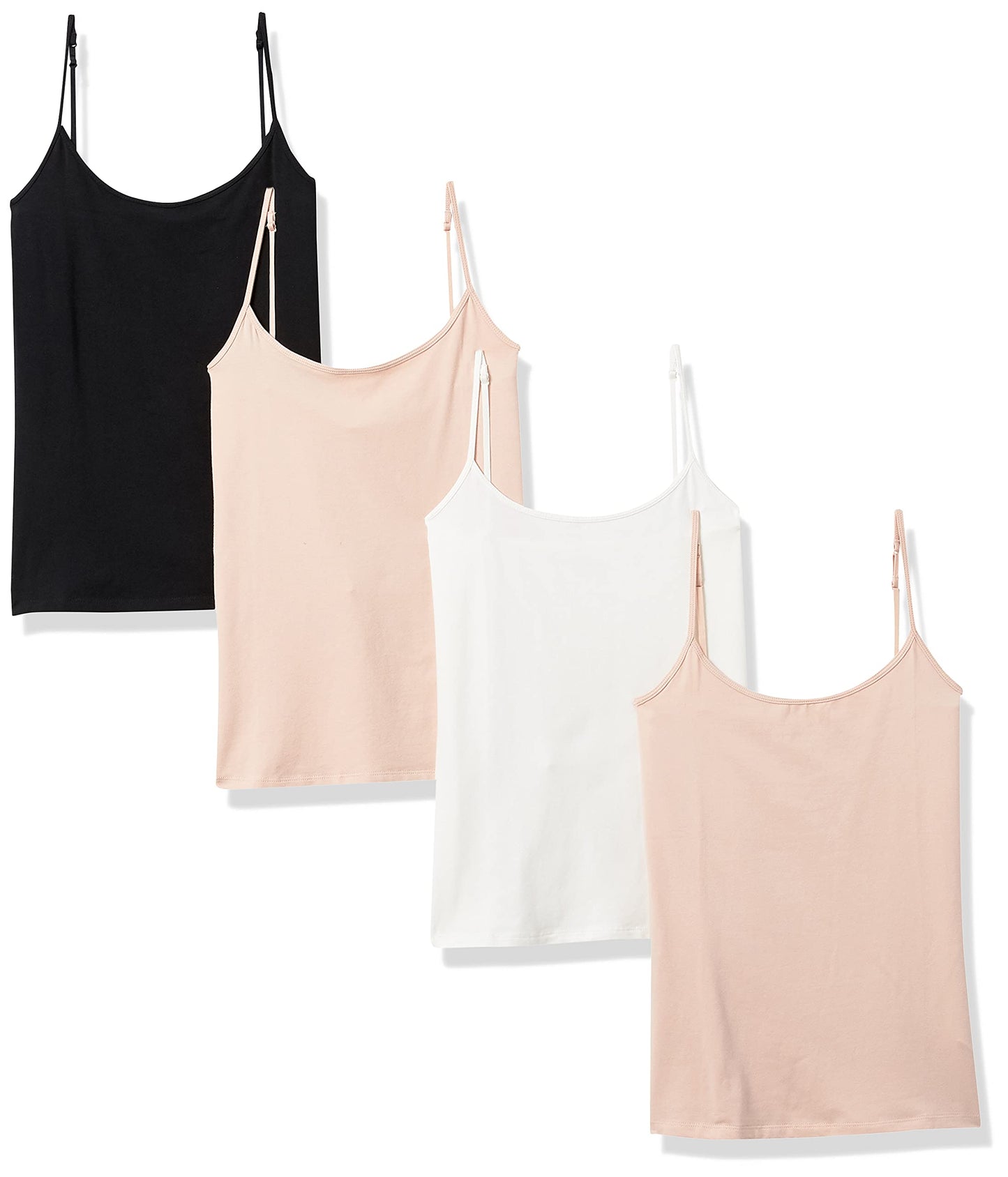 Amazon Essentials Women's Slim-Fit Camisole, Pack of 4