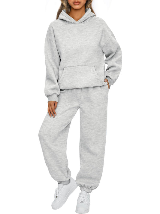 AUTOMET Womens 2 Piece Outfits Lounge Hoodie Sweatsuit Sets Oversized Sweatshirt Baggy Fall Fashion Sweatpants with Pockets