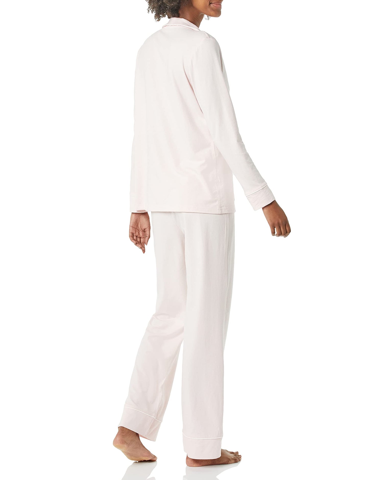 Amazon Essentials Women's Cotton Modal Long-Sleeve Shirt and Full-Length Bottom Pajama Set