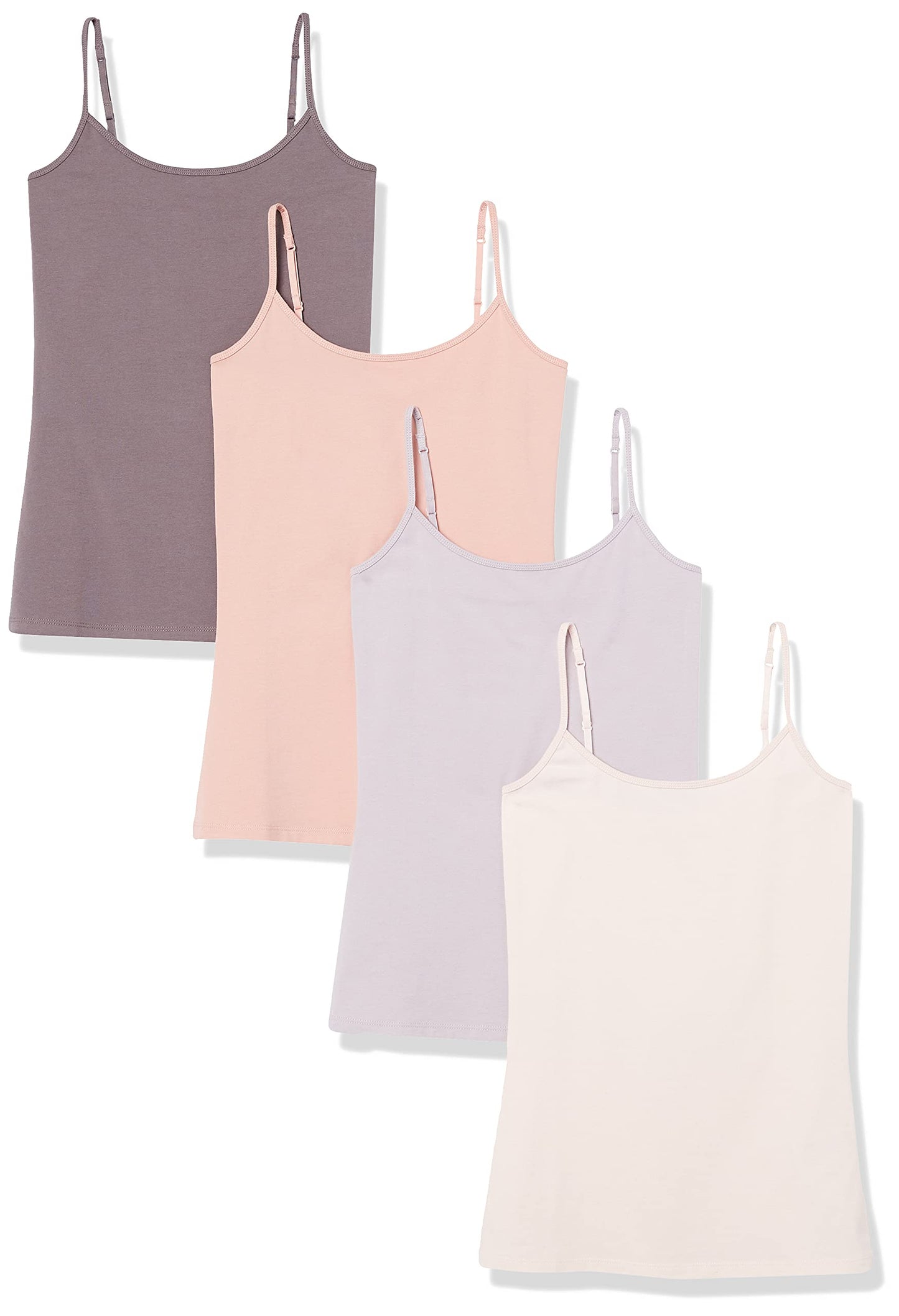 Amazon Essentials Women's Slim-Fit Camisole, Pack of 4