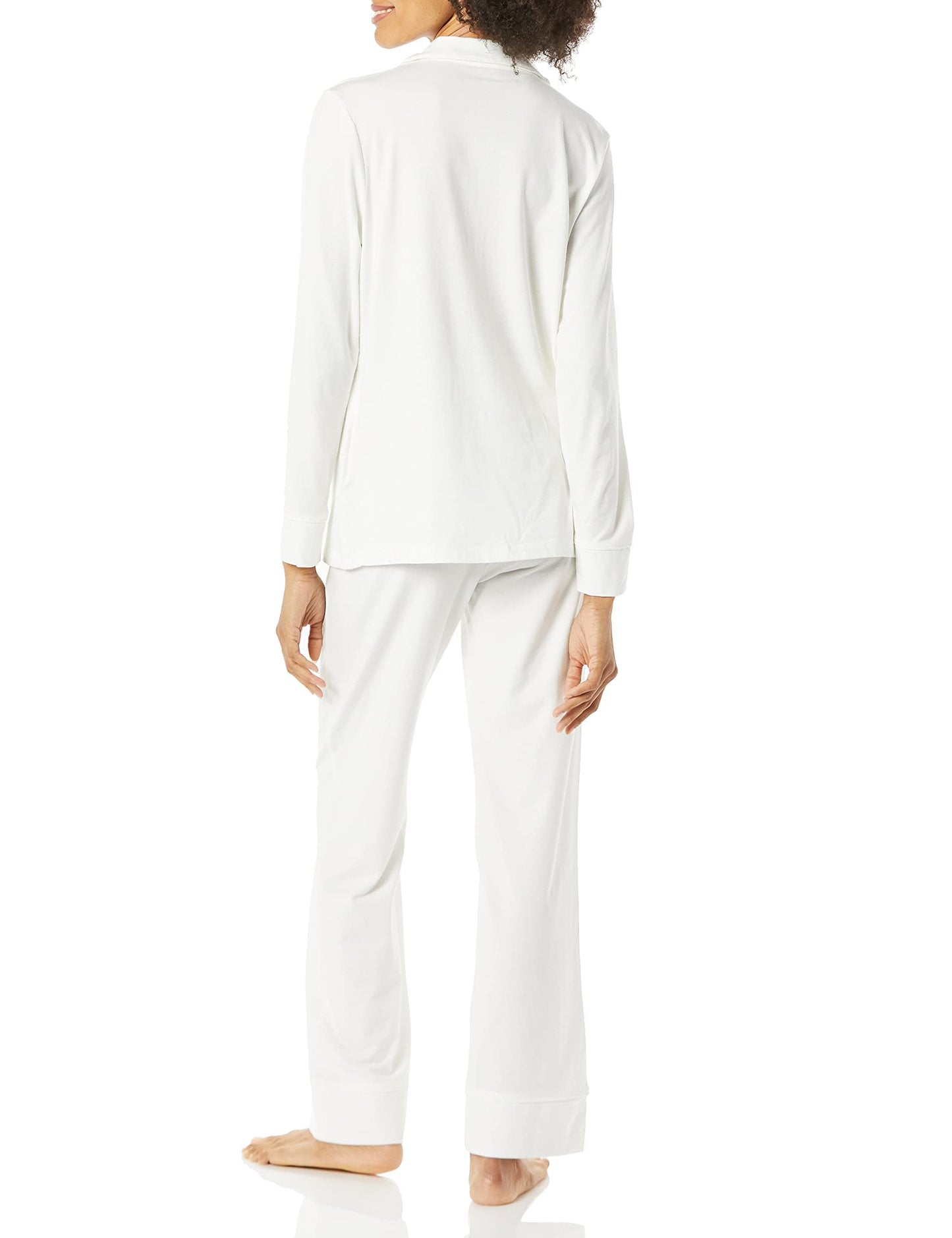 Amazon Essentials Women's Cotton Modal Long-Sleeve Shirt and Full-Length Bottom Pajama Set