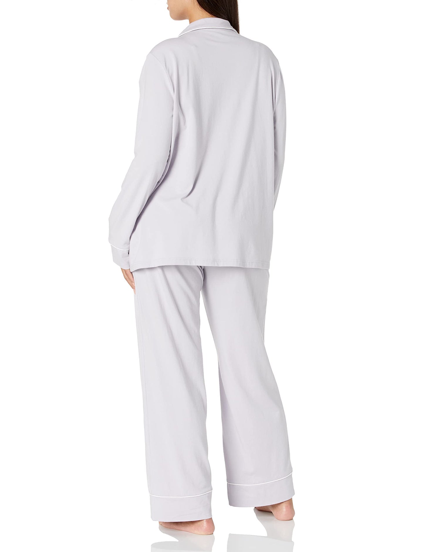 Amazon Essentials Women's Cotton Modal Long-Sleeve Shirt and Full-Length Bottom Pajama Set