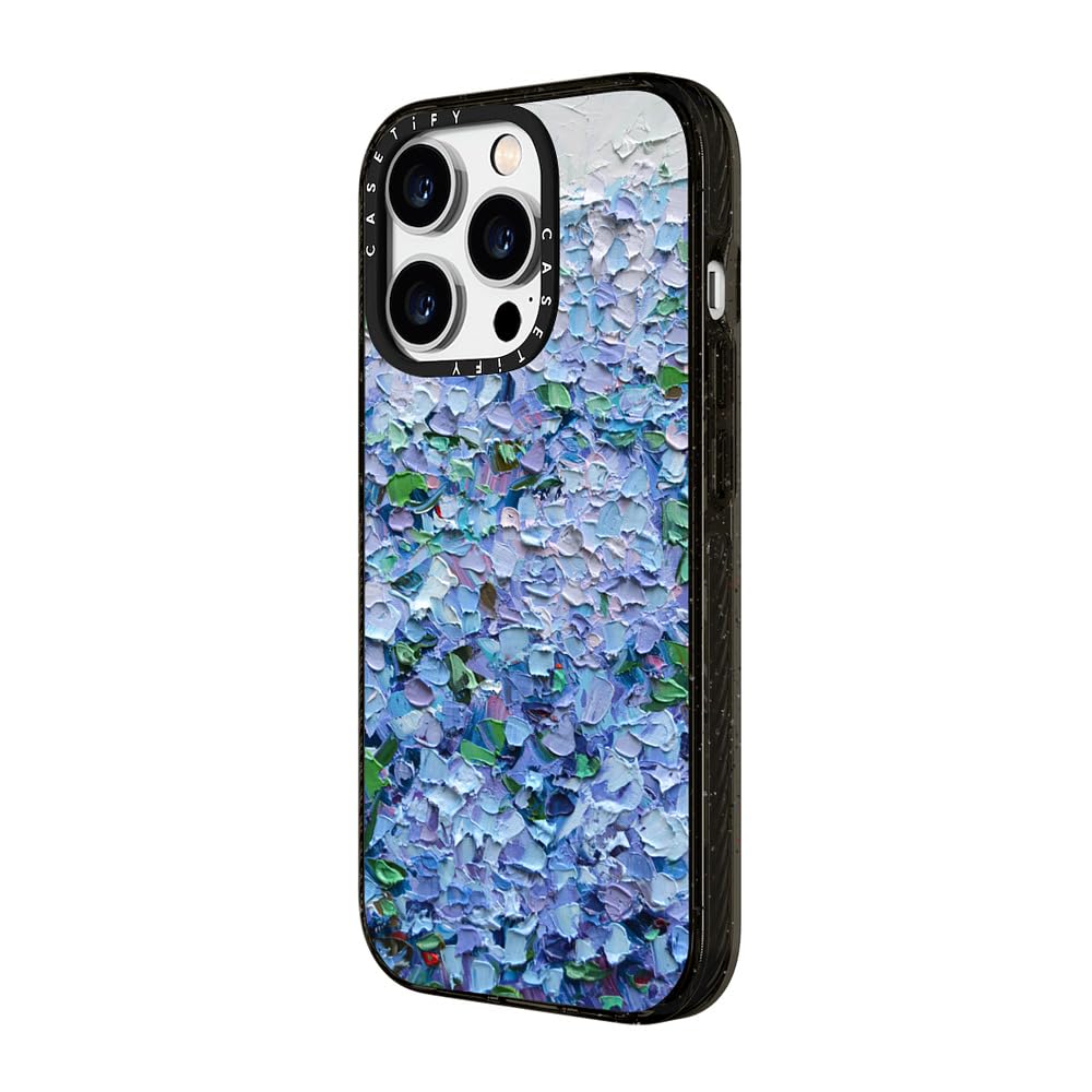 CASETiFY Impact Case for iPhone 15 Pro Max [4X Military Grade Drop Tested / 8.2ft Drop Protection/Compatible with Magsafe] - Cute Prints - Clear Polka Daub Hearts - Clear Black