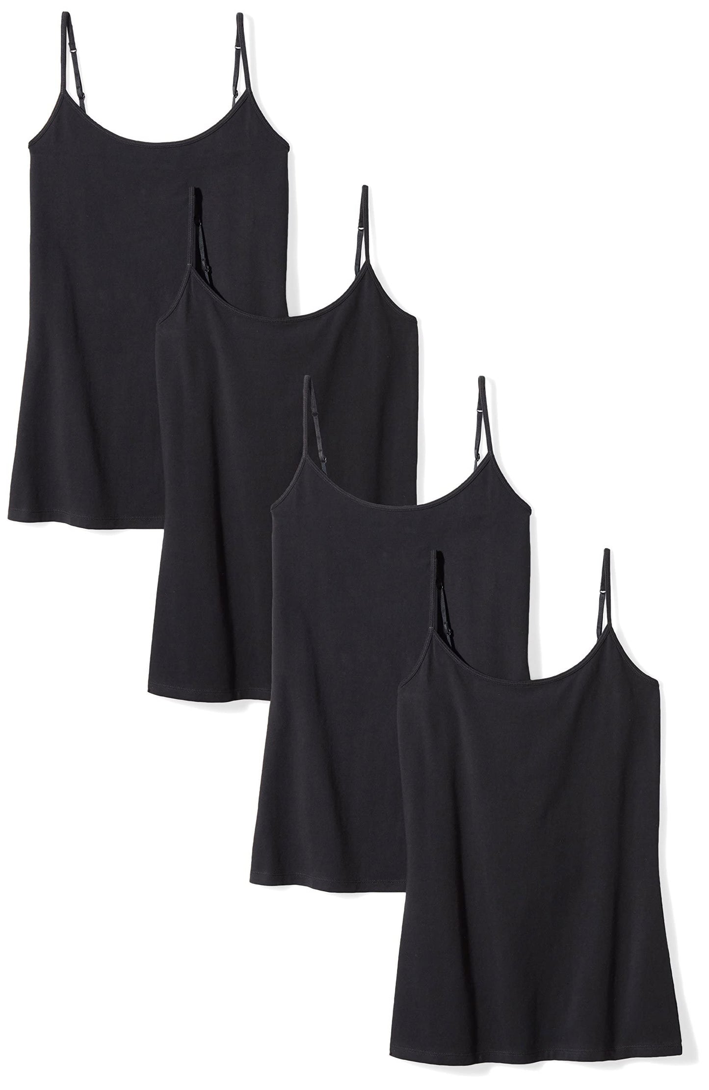 Amazon Essentials Women's Slim-Fit Camisole, Pack of 4