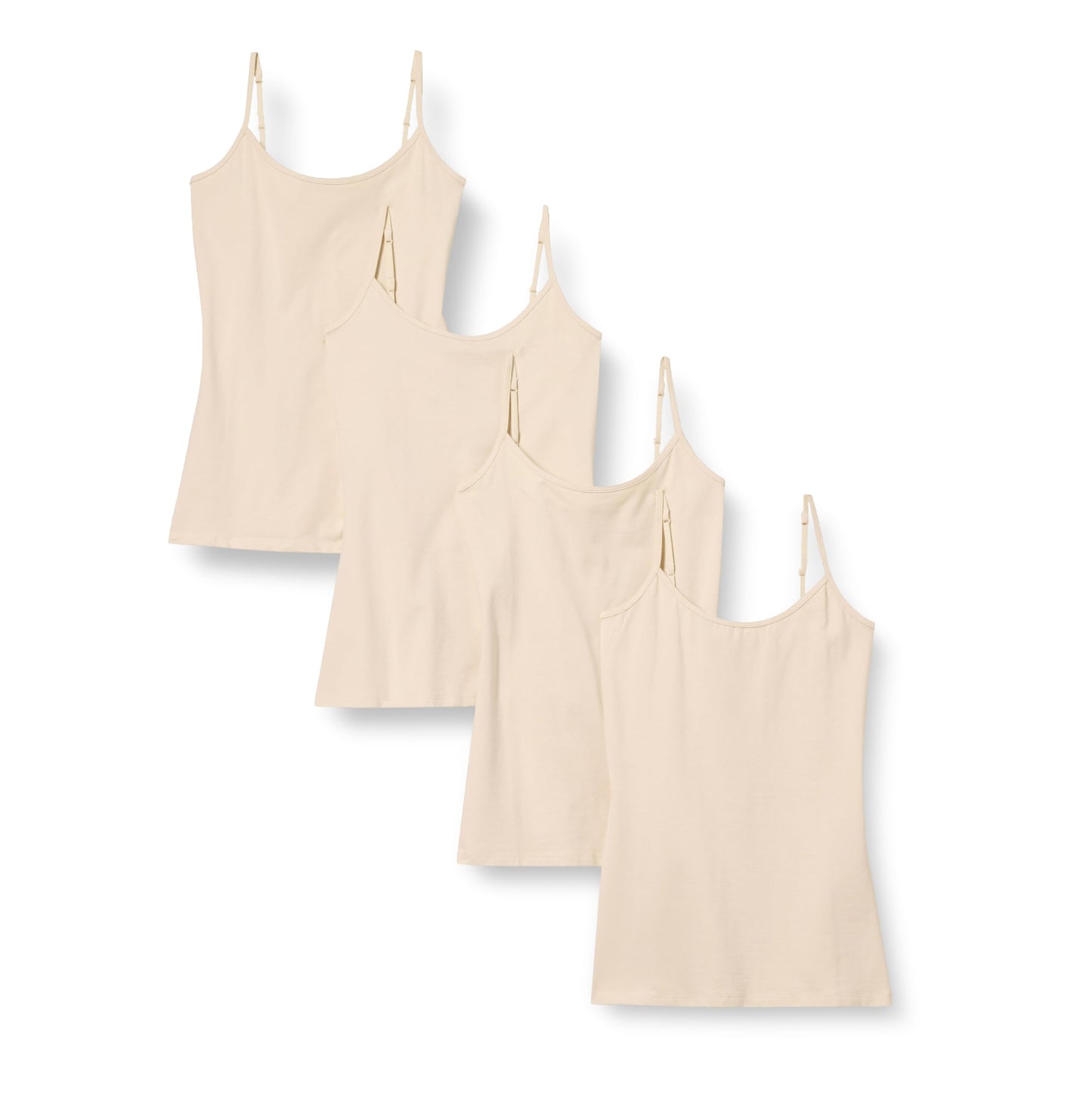 Amazon Essentials Women's Slim-Fit Camisole, Pack of 4