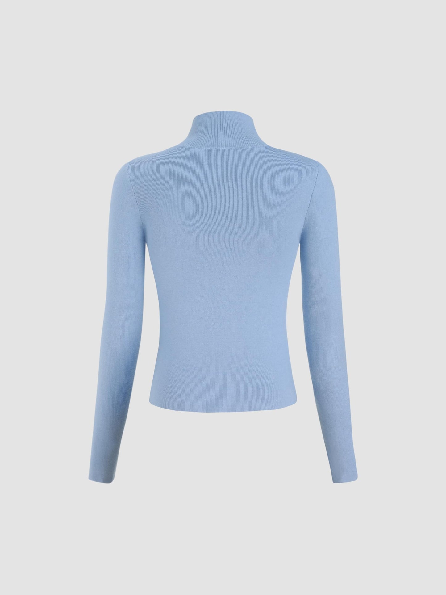 CIDER Mock Turtleneck Tops for Women Ribbed Knit Long Sleeve Slim Fitted Fall Solid Sweater T Shirts