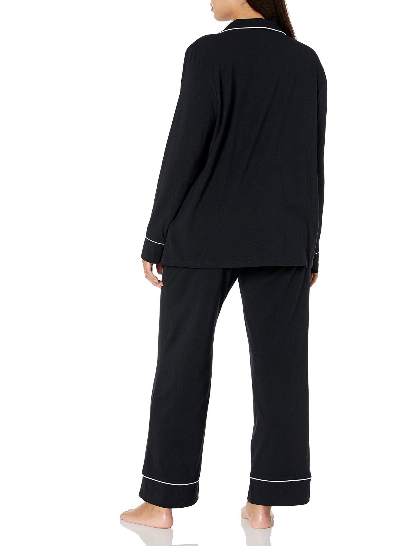 Amazon Essentials Women's Cotton Modal Long-Sleeve Shirt and Full-Length Bottom Pajama Set