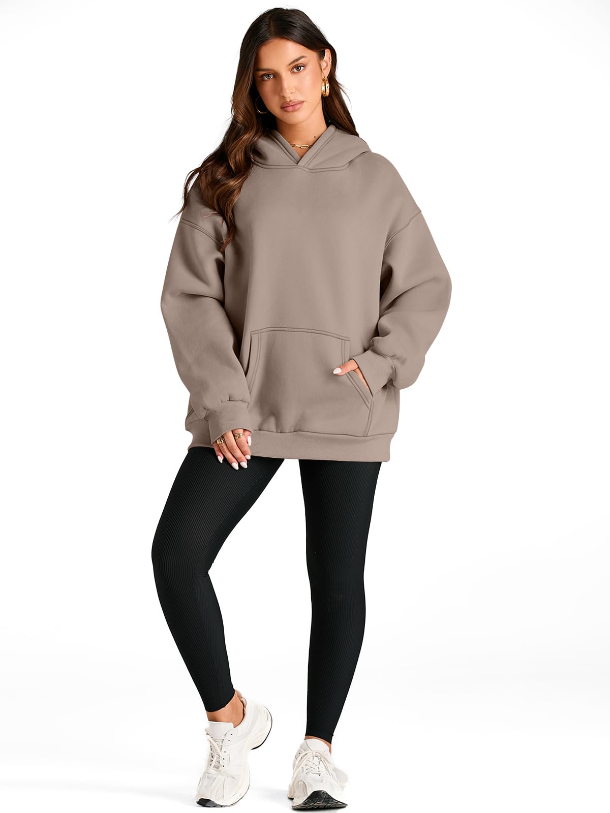 Trendy Queen Womens Oversized Hoodies Fleece Sweatshirts Long Sleeve Sweaters Pullover Fall Outfits Winter Clothes