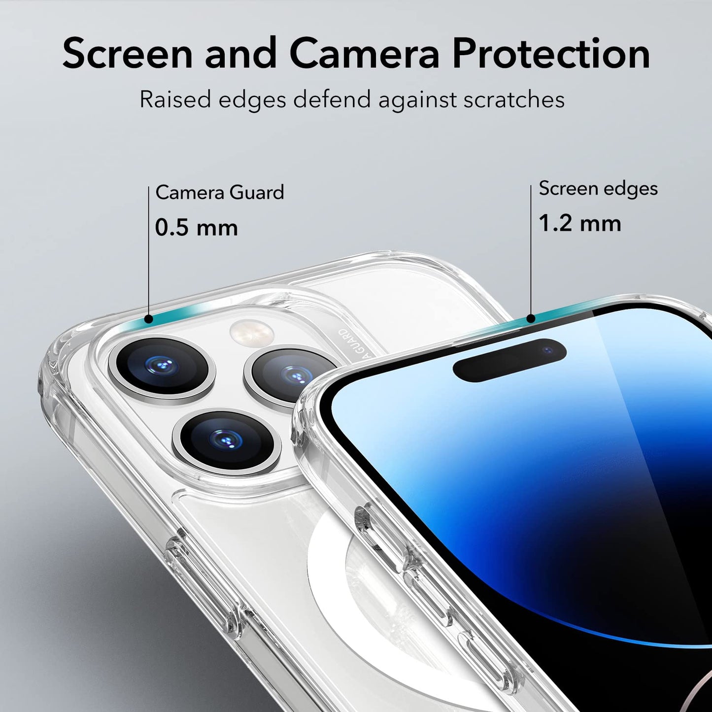 ESR for iPhone 15 Pro Max Case, Compatible with MagSafe, Military-Grade Protection, Yellowing Resistant, Scratch-Resistant Back, Magnetic Phone Case for iPhone 15 Pro Max, Classic Series, Clear