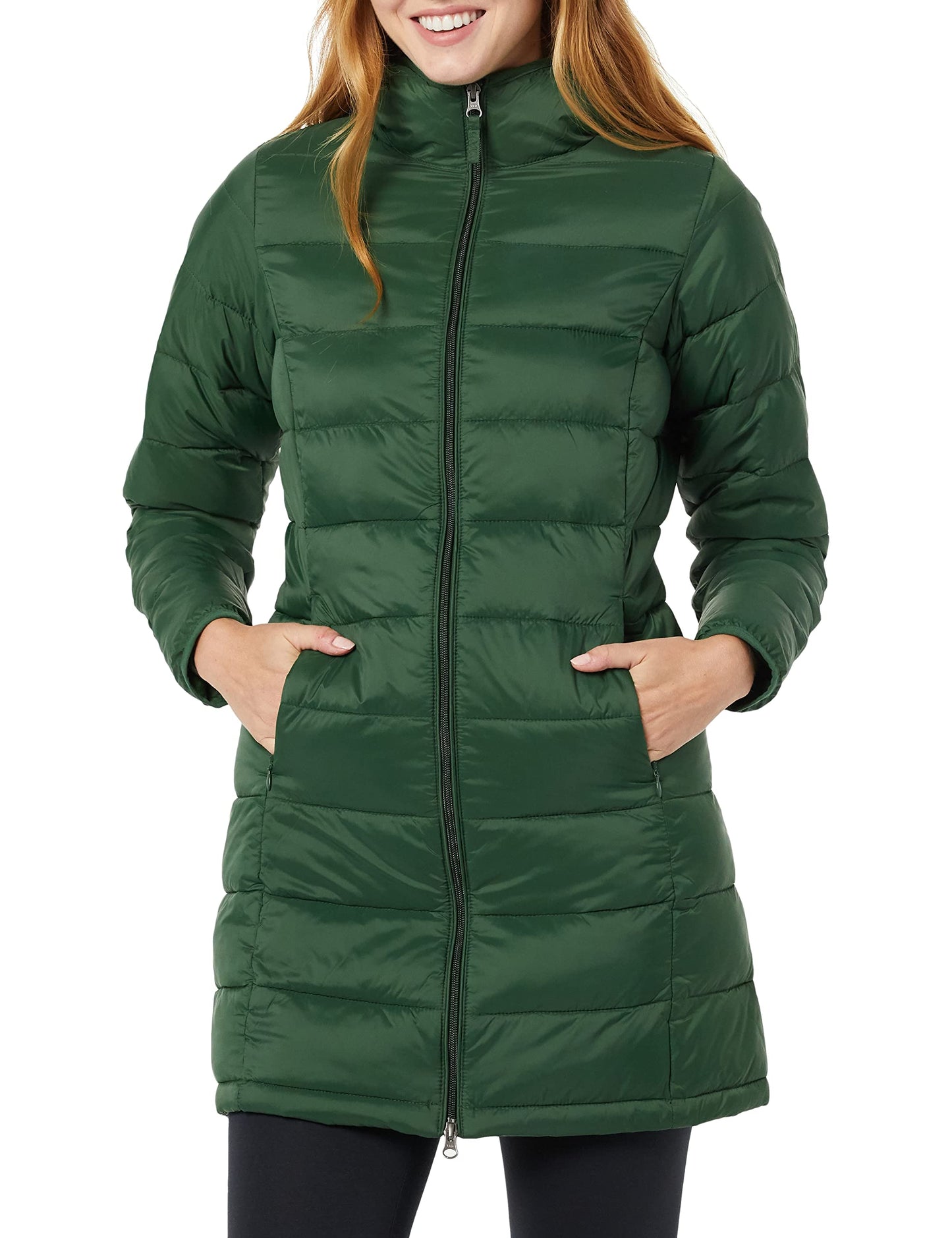 Amazon Essentials Women's Lightweight Water-Resistant Hooded Puffer Coat (Available in Plus Size)