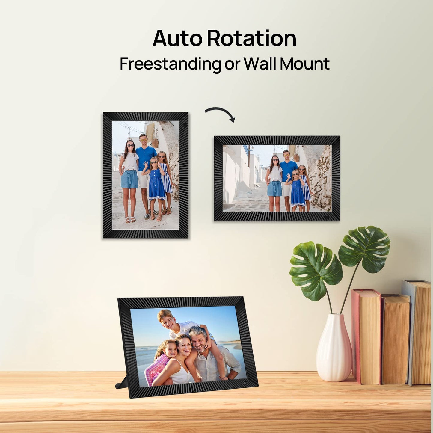 32GB FRAMEO 10.1 Inch Smart WiFi Digital Photo Frame 1280x800 IPS LCD Touch Screen, Auto-Rotate Portrait and Landscape, Built in 32GB Memory, Share Moments Instantly via Frameo App from Anywhere