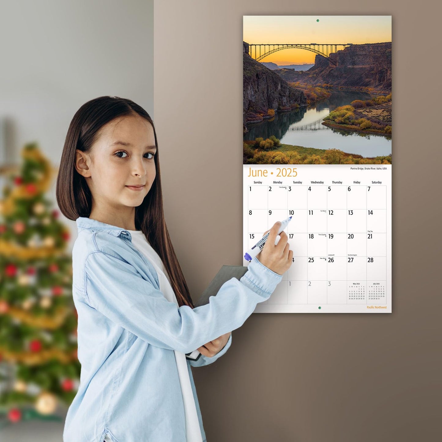 MICASA Wild & Beautiful National Parks 2025 Wall Calendar 12 Month | 12" x 24" Open | Thick & Sturdy Paper | Giftable | Calendar 2025