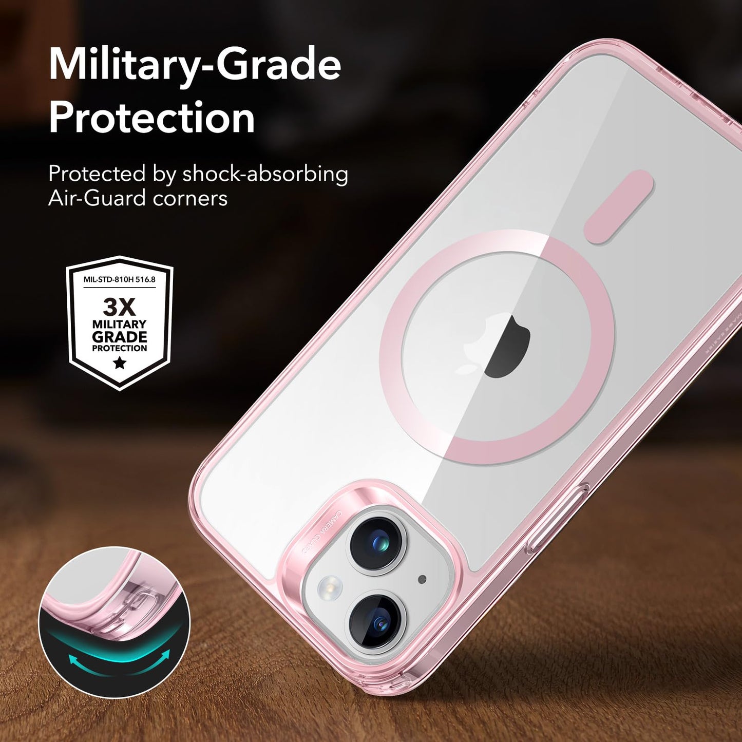 ESR for iPhone 15 Pro Max Case, Compatible with MagSafe, Military-Grade Protection, Yellowing Resistant, Scratch-Resistant Back, Magnetic Phone Case for iPhone 15 Pro Max, Classic Series, Clear