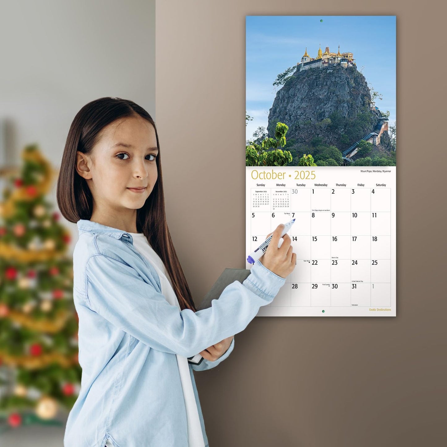 MICASA Wild & Beautiful National Parks 2025 Wall Calendar 12 Month | 12" x 24" Open | Thick & Sturdy Paper | Giftable | Calendar 2025