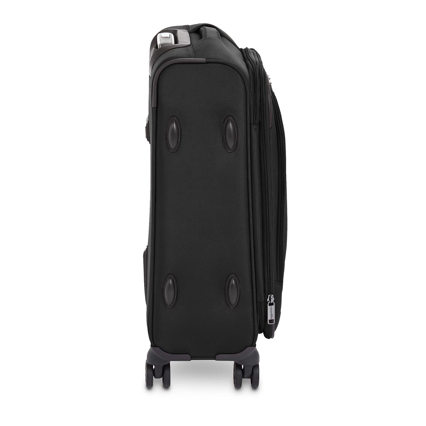 Amazon Basics Expandable 23-inch Softside Luggage with TSA Lock, 4 Double-Wheeled Spinners, Corner Guards, Black