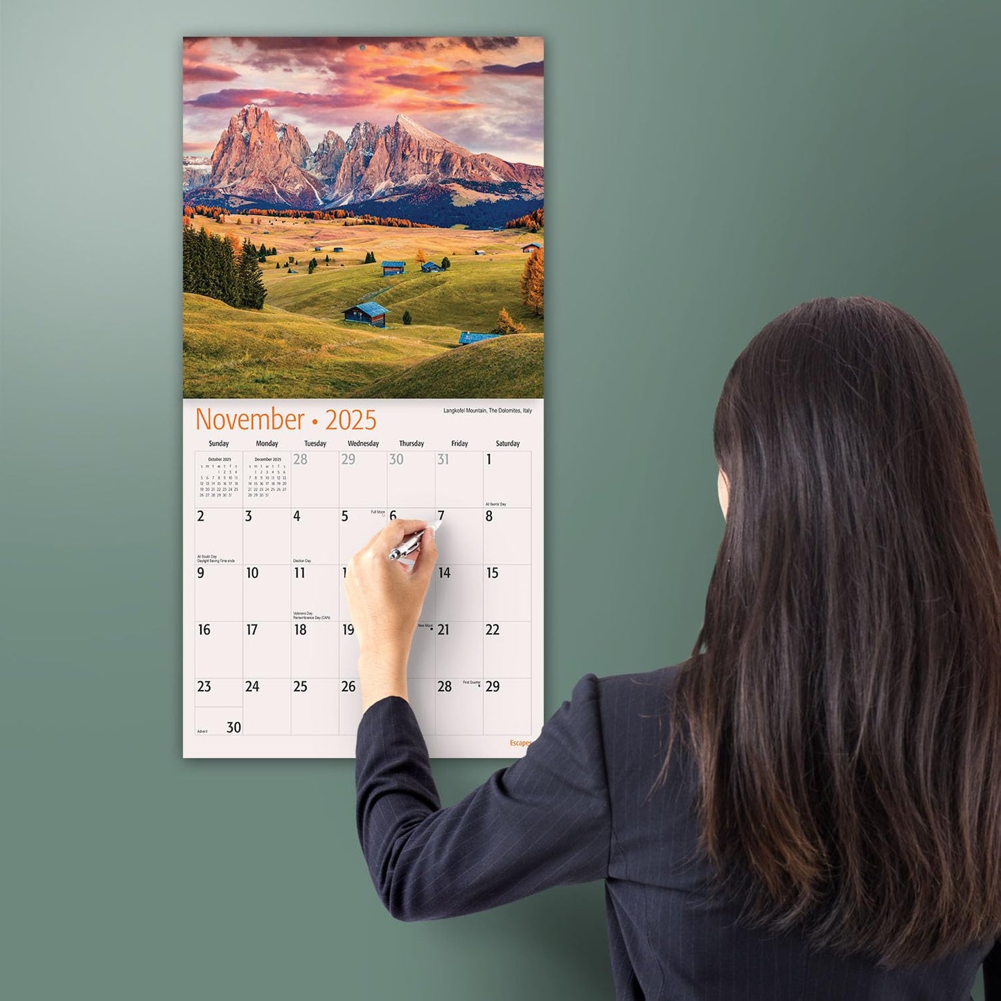 MICASA Wild & Beautiful National Parks 2025 Wall Calendar 12 Month | 12" x 24" Open | Thick & Sturdy Paper | Giftable | Calendar 2025