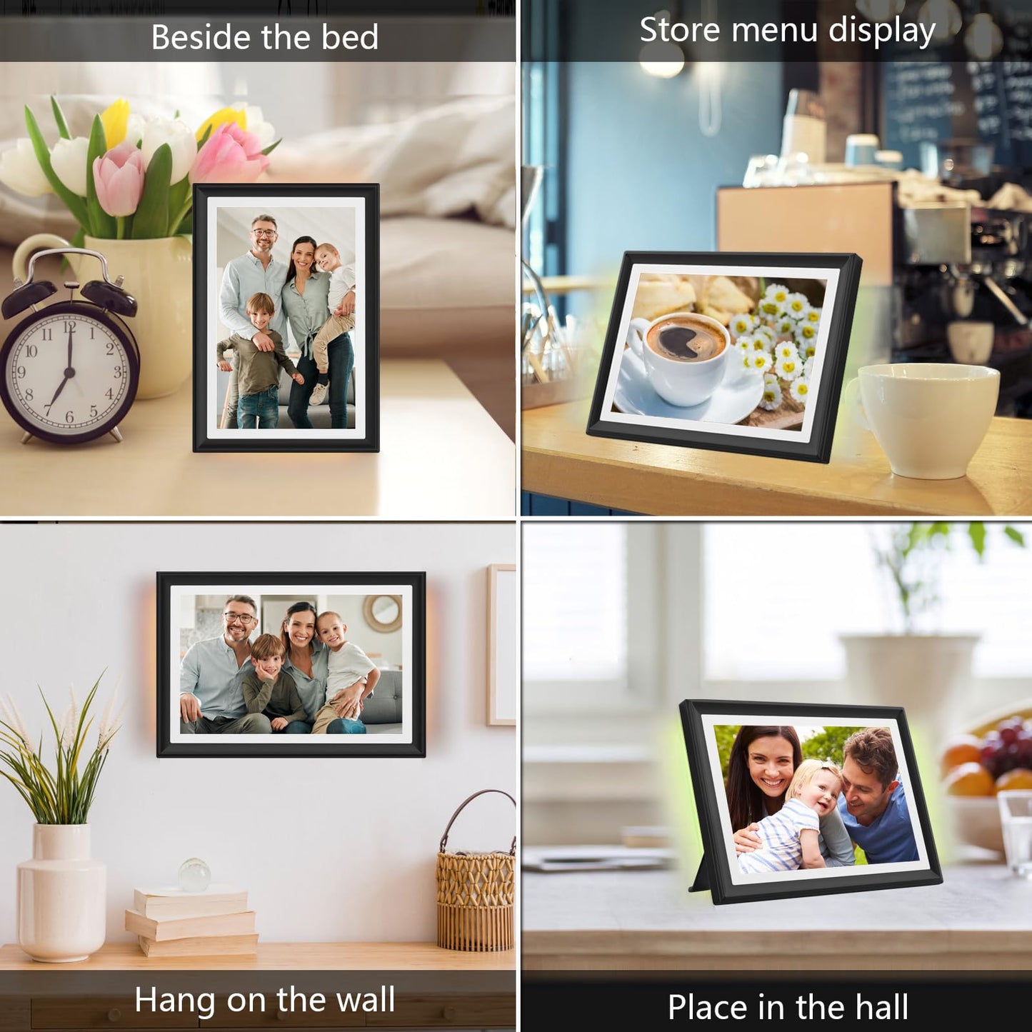 32GB FRAMEO 10.1 Inch Smart WiFi Digital Photo Frame 1280x800 IPS LCD Touch Screen, Auto-Rotate Portrait and Landscape, Built in 32GB Memory, Share Moments Instantly via Frameo App from Anywhere