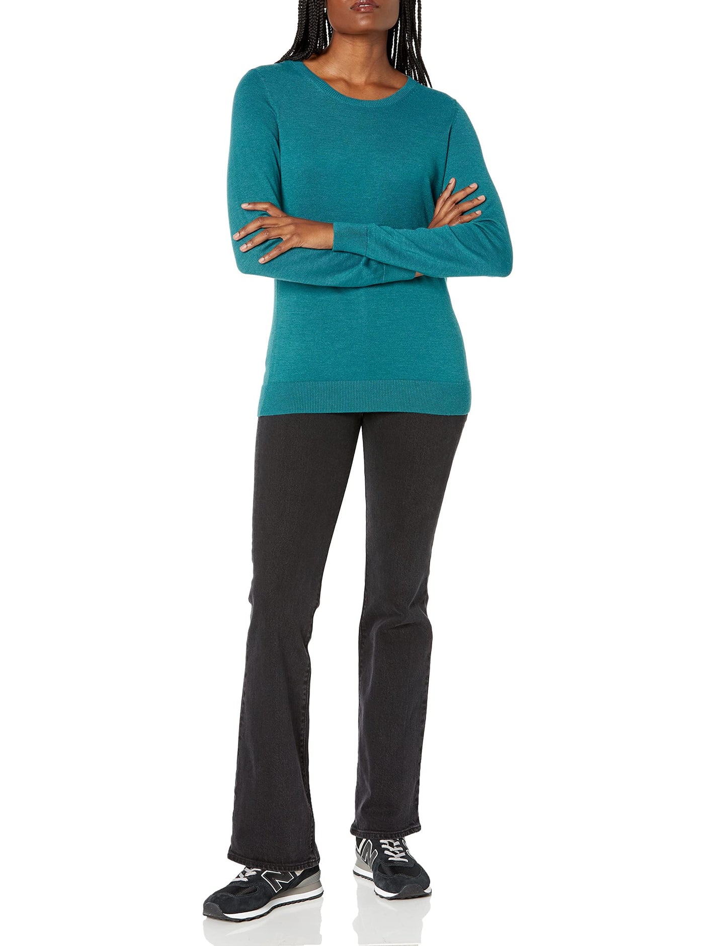 Amazon Essentials Women's Long-Sleeve Lightweight Crewneck Sweater (Available in Plus Size)