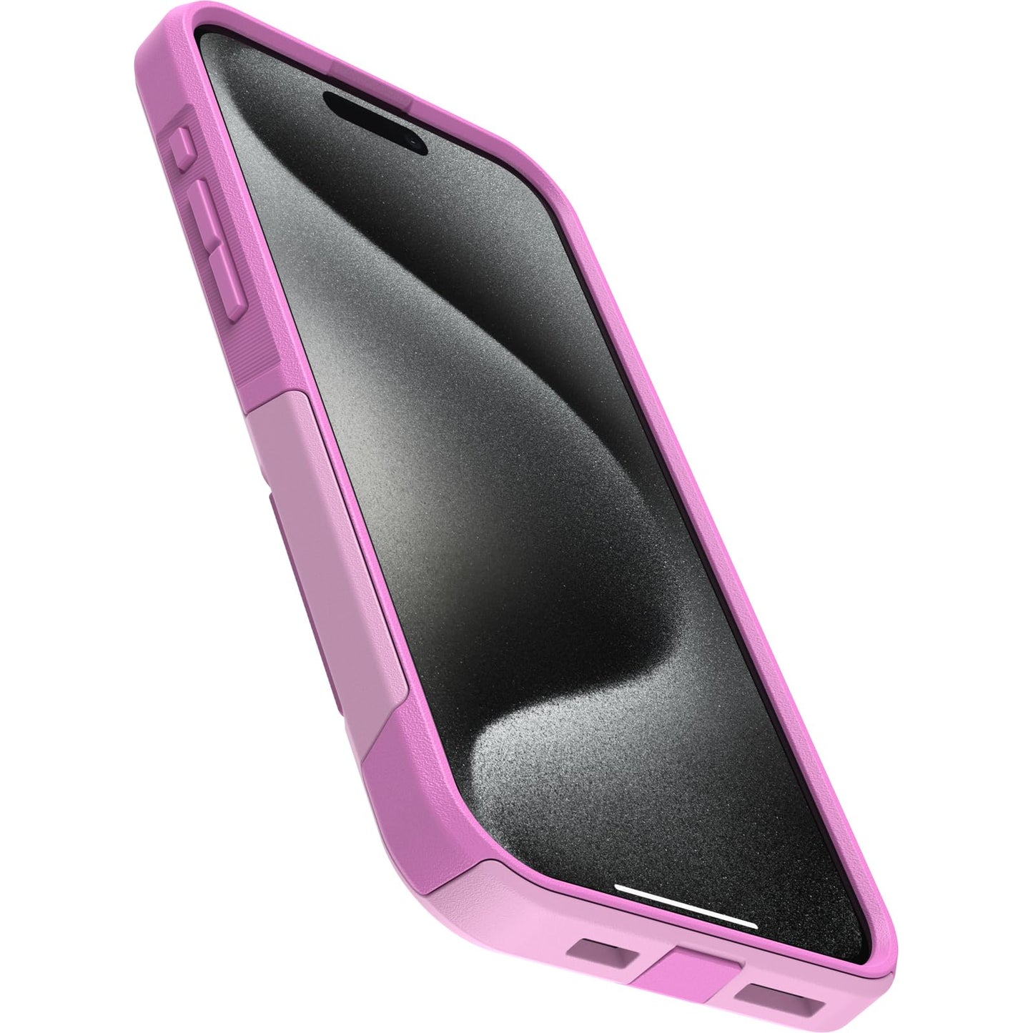 OtterBox iPhone 15 Pro MAX (Only) Commuter Series Case - Run Wildflower (Pink), Slim & Tough, Pocket-Friendly, with Port Protection